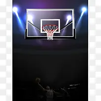 矢量简约质感篮球比赛海报背景