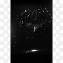 黑色纹理招聘广告