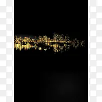 黑色城市夜景背景