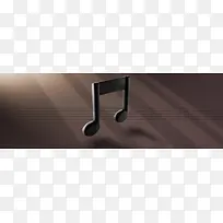 简约音符banner背景图