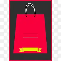 红色购物袋背景模板