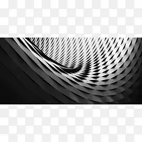 3D黑色背景展板