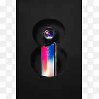 苹果9手机科技炫酷黑色banner