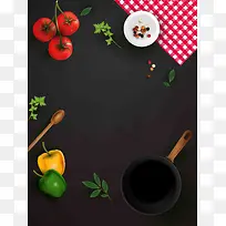 美食创意海报背景模板