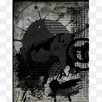 黑色简约色块数字设计渐变风格主题海报