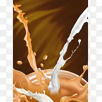 牛奶巧克力饮料背景素材
