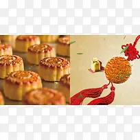 烘焙中国传统美食矢量画册海报