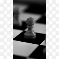 创意黑白对比色国际象棋H5背景