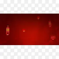 新年春节红火灯笼古建筑背景素材
