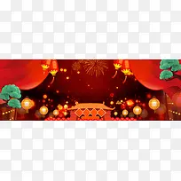 狗年吉祥庆祝灯笼背景