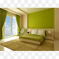 绿色清新酒店背景素材