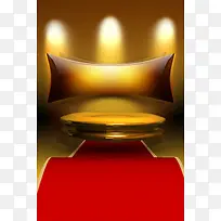 灯光红毯荣誉金色背景素材
