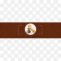 中国风梳子背景banner