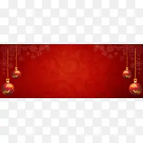 新年淘宝中国风海报红色背景