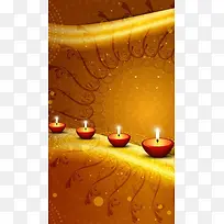 印度风情蜡烛背景图