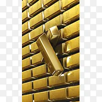 黄金金块h5素材背景