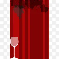 红色线条壁纸条纹葡萄美酒酒杯西餐餐厅背景