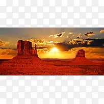 沙漠夕阳背景图