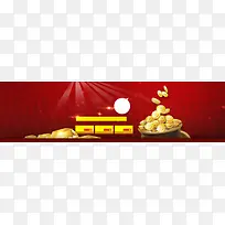 双十二活动红色海报背景