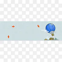 扁平卡通金融理财banner海报背景