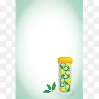 扁平化健康果蔬果汁海报背景素材