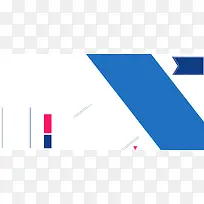 时尚几何蓝色服装banner海报背景