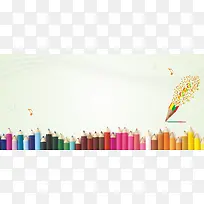 毕业简约黄色banner背景
