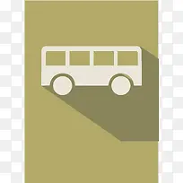 扁平化公交车几何型背景素材