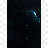 科技感的人脸面膜海报