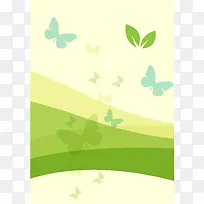 简约小清新渐变春天蝴蝶矢量背景