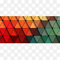彩色渐变三角形拼贴背景