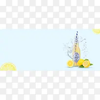 果汁蓝色简约banner