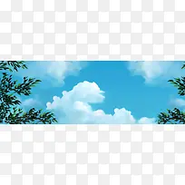 清新蓝色天空banner