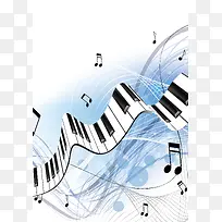 键盘音符背景装饰