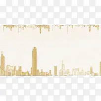 抽象线条城市建筑背景