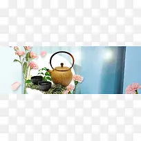 简约红茶茶叶banner