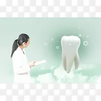 牙科牙医牙齿口腔健康卫生海报展板背景素材