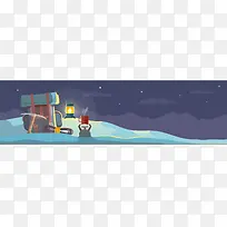 扁平化雪地banner