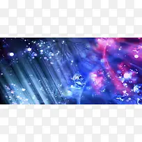 钻石星辰闪耀蓝紫色渐变商务banner背