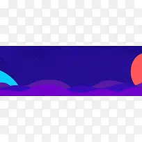 新年蓝色几何渐变电商促销banner