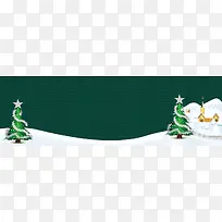 圣诞节绿色纹理banner海报背景