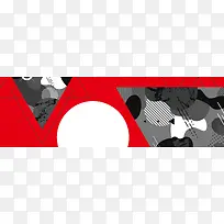 红色不规则抽象电商banner