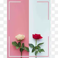 粉色花朵鲜花教师节促销海报背景模板