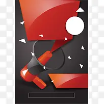 时尚喇叭促销黑色渐变广告