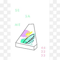 简约几何野兽派创意欧美素材抽象色块背景