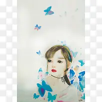 精致美女面部线雕提拉术创意