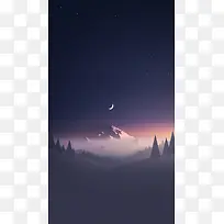 夜空宁静H5背景