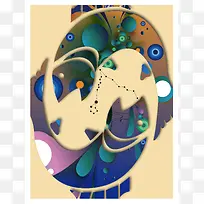双鱼座星座背景素材
