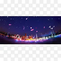 上海夜景绚丽梦幻banner