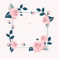 粉色浪漫花朵简约背景
